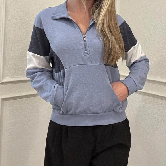 Colorblock Quarter Zip Fleece Pullover - Picture 3 of 6